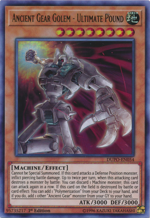 Ancient Gear Golem - Ultimate Pound [DUPO-EN054] Ultra Rare | Odin's Place