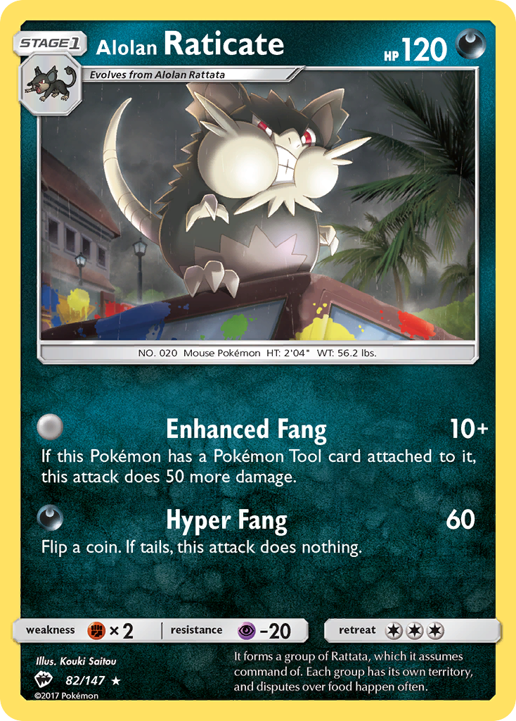 Alolan Raticate (82/147) [Sun & Moon: Burning Shadows] | Odin's Place