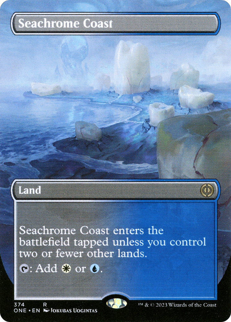 Seachrome Coast (Borderless Alternate Art) [Phyrexia: All Will Be One] | Odin's Place