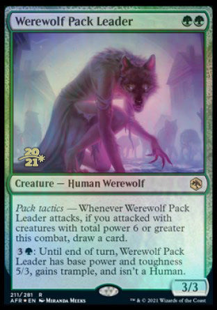Werewolf Pack Leader [Dungeons & Dragons: Adventures in the Forgotten Realms Prerelease Promos] | Odin's Place