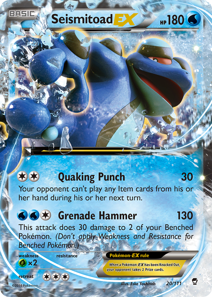 Seismitoad EX (20/111) [XY: Furious Fists] | Odin's Place