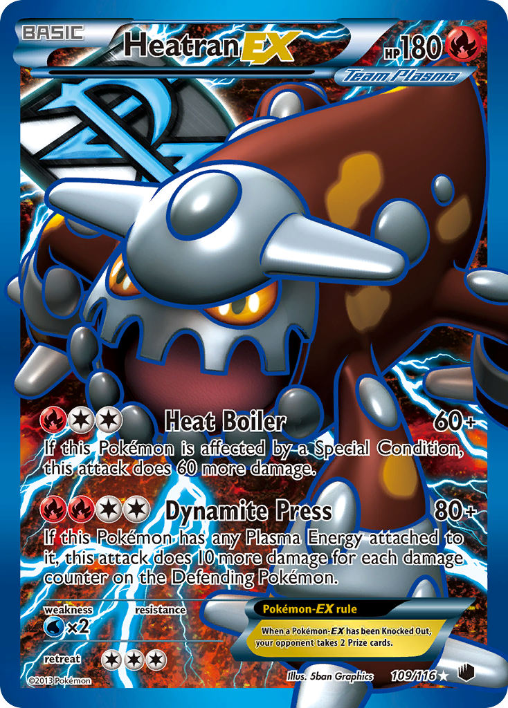Heatran EX (109/116) [Black & White: Plasma Freeze] | Odin's Place