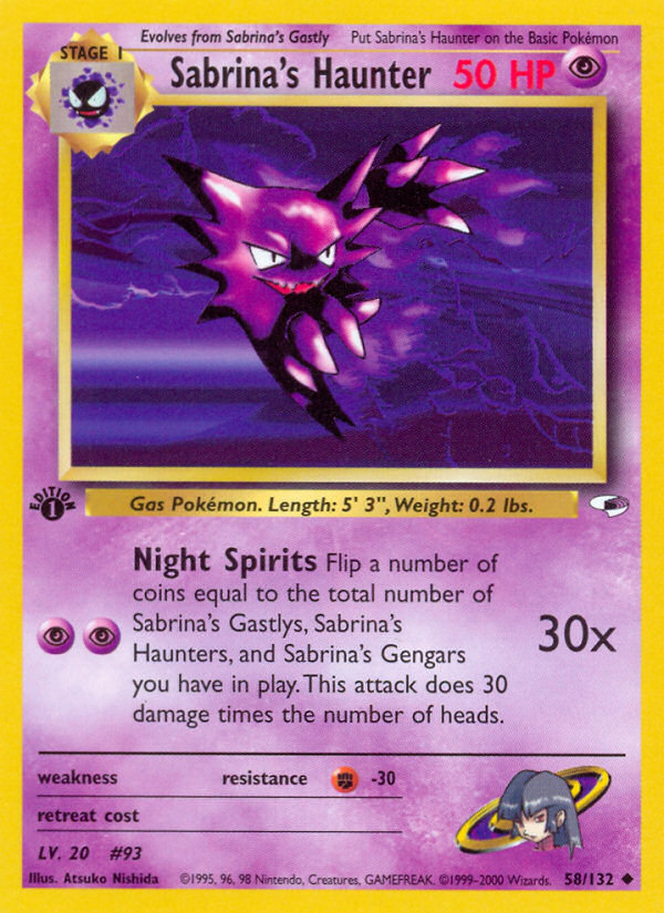 Sabrina's Haunter (58/132) [Gym Heroes 1st Edition] | Odin's Place