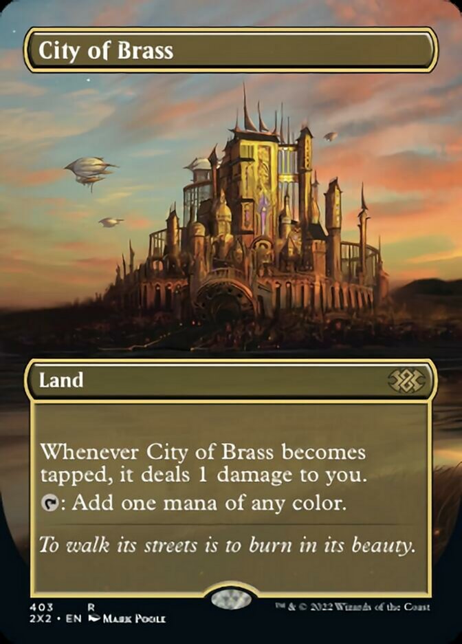 City of Brass (Borderless Alternate Art) [Double Masters 2022] | Odin's Place