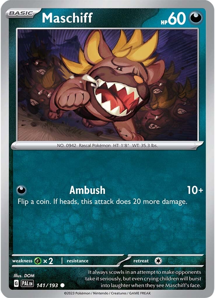 Maschiff (141/193) [Scarlet & Violet: Paldea Evolved] | Odin's Place
