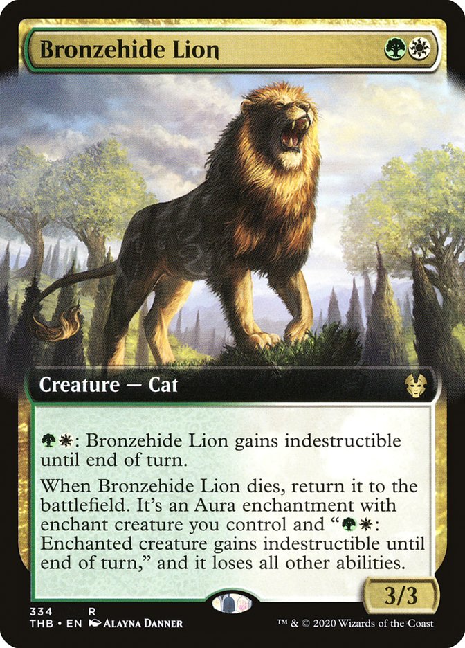 Bronzehide Lion (Extended Art) [Theros Beyond Death] | Odin's Place
