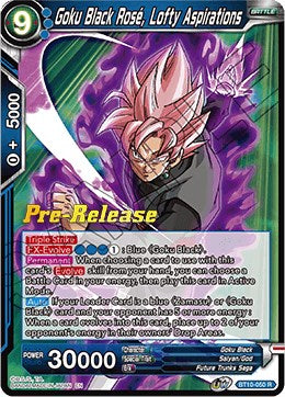 Goku Black Rose, Lofty Aspirations (BT10-050) [Rise of the Unison Warrior Prerelease Promos] | Odin's Place
