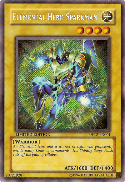 Elemental Hero Sparkman [EHC2-EN001] Secret Rare | Odin's Place