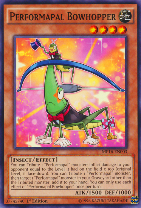 Performapal Bowhopper [MP16-EN003] Common | Odin's Place