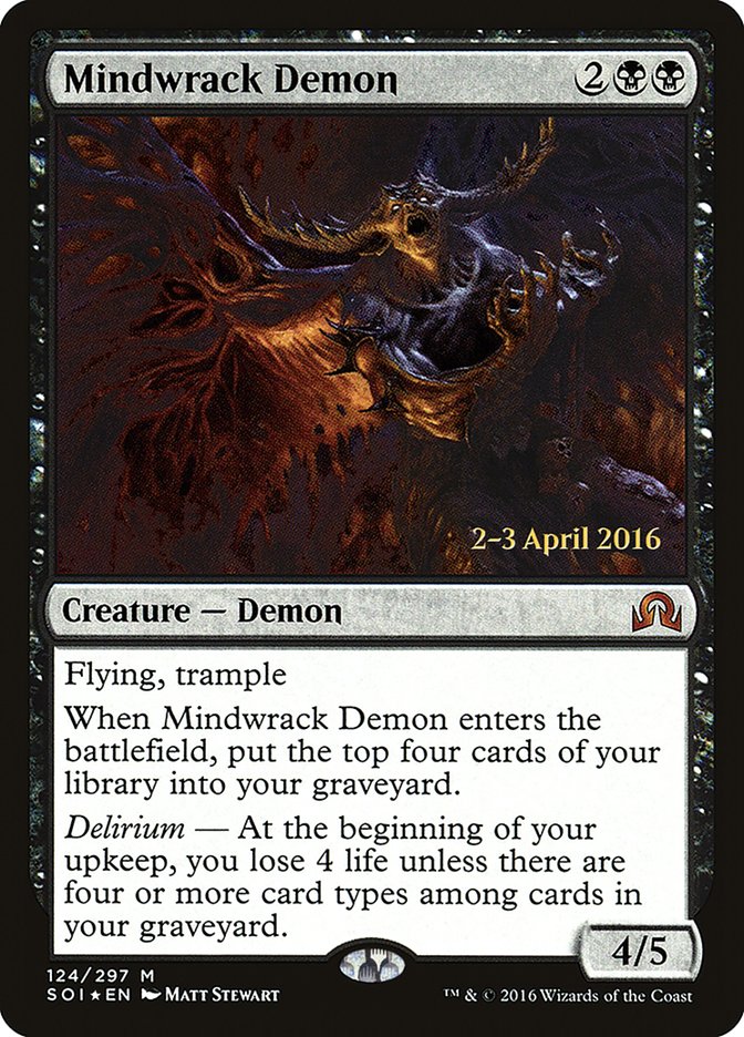 Mindwrack Demon (124) [Shadows over Innistrad Prerelease Promos] | Odin's Place