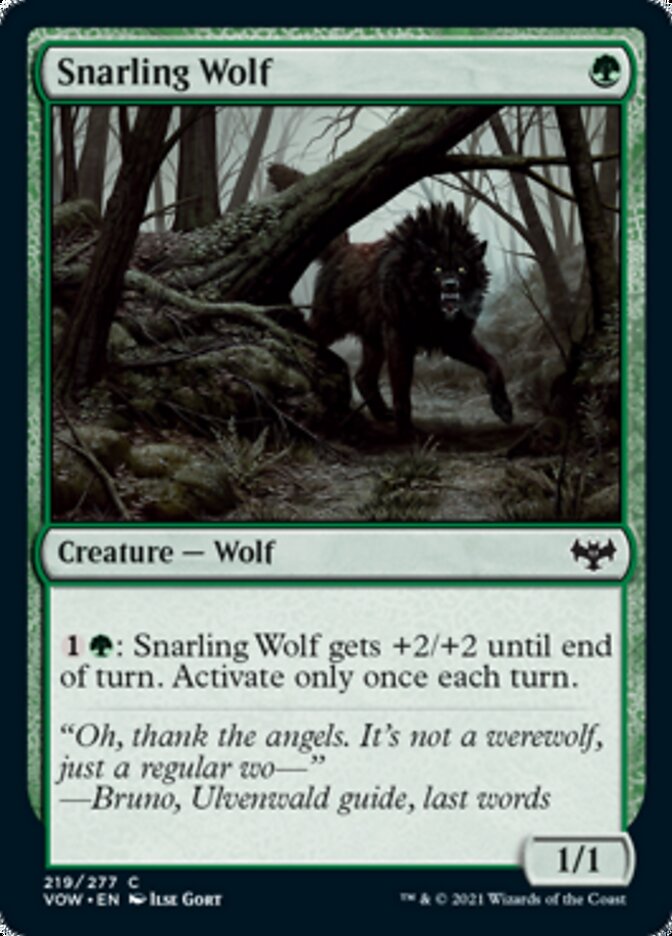 Snarling Wolf [Innistrad: Crimson Vow] | Odin's Place