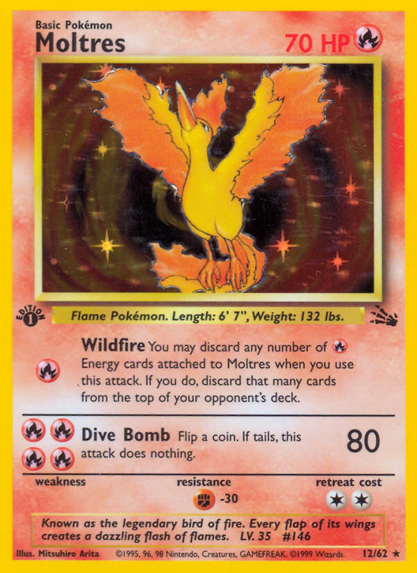 Moltres (12/62) [Fossil 1st Edition] | Odin's Place