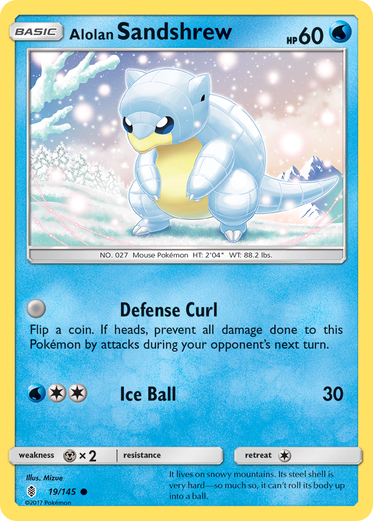 Alolan Sandshrew (19/145) [Sun & Moon: Guardians Rising] | Odin's Place