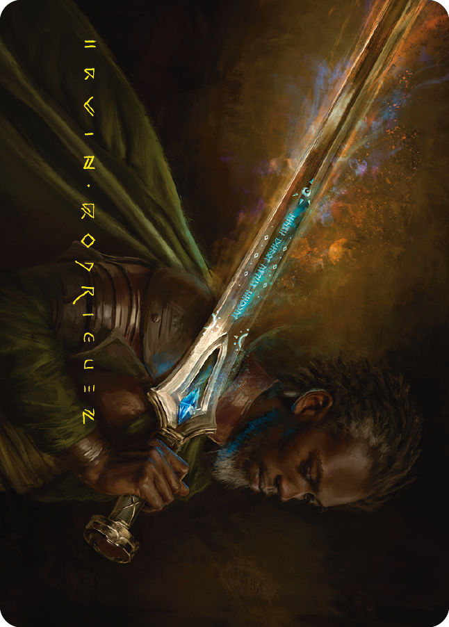 Anduril, Flame of the West Art Card (Gold-Stamped Signature) [The Lord of the Rings: Tales of Middle-earth Art Series] | Odin's Place