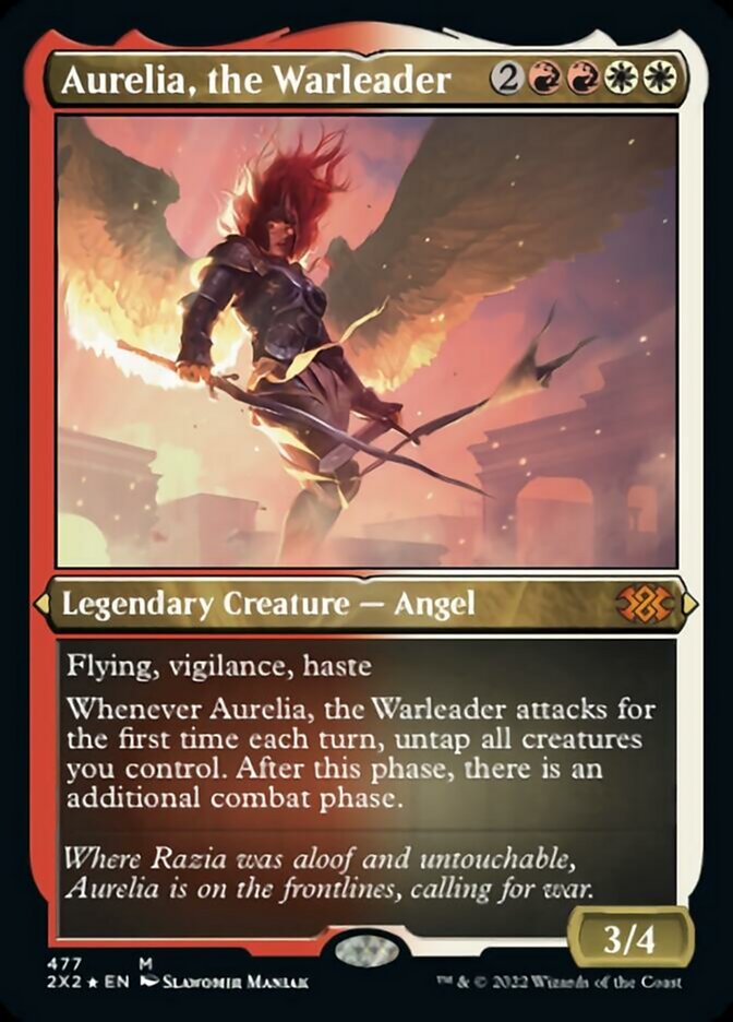 Aurelia, the Warleader (Foil Etched) [Double Masters 2022] | Odin's Place