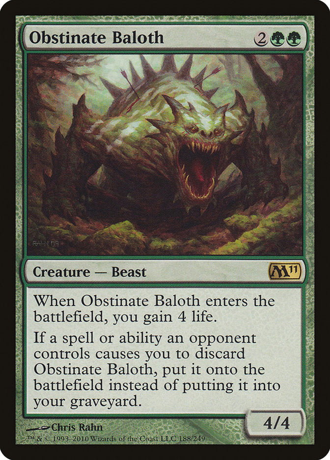 Obstinate Baloth (188) [Magic 2011] | Odin's Place