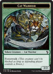 Cat Warrior // Beast (013) Double-Sided Token [Commander 2018 Tokens] | Odin's Place