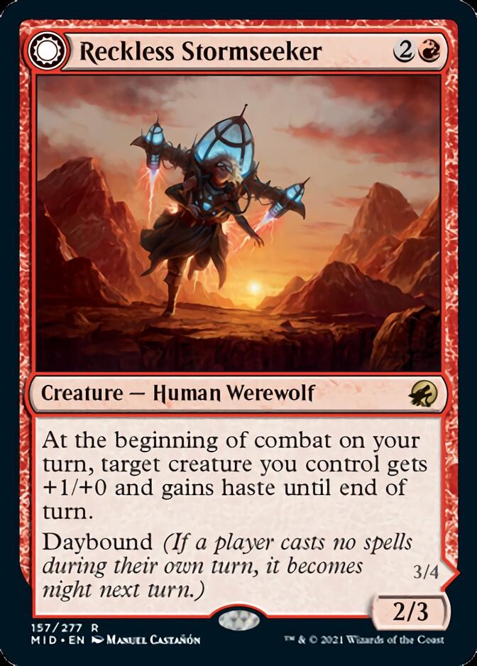 Reckless Stormseeker // Storm-Charged Slasher [Innistrad: Midnight Hunt] | Odin's Place