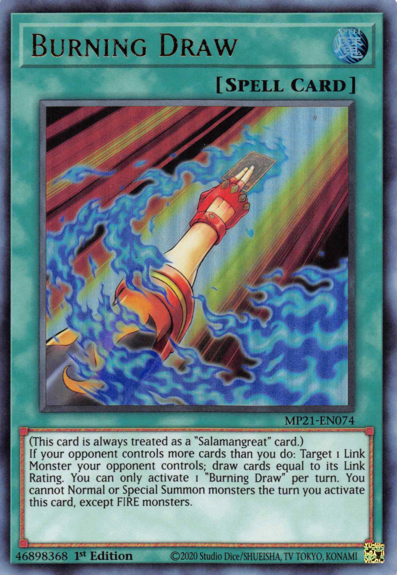 Burning Draw [MP21-EN074] Ultra Rare | Odin's Place