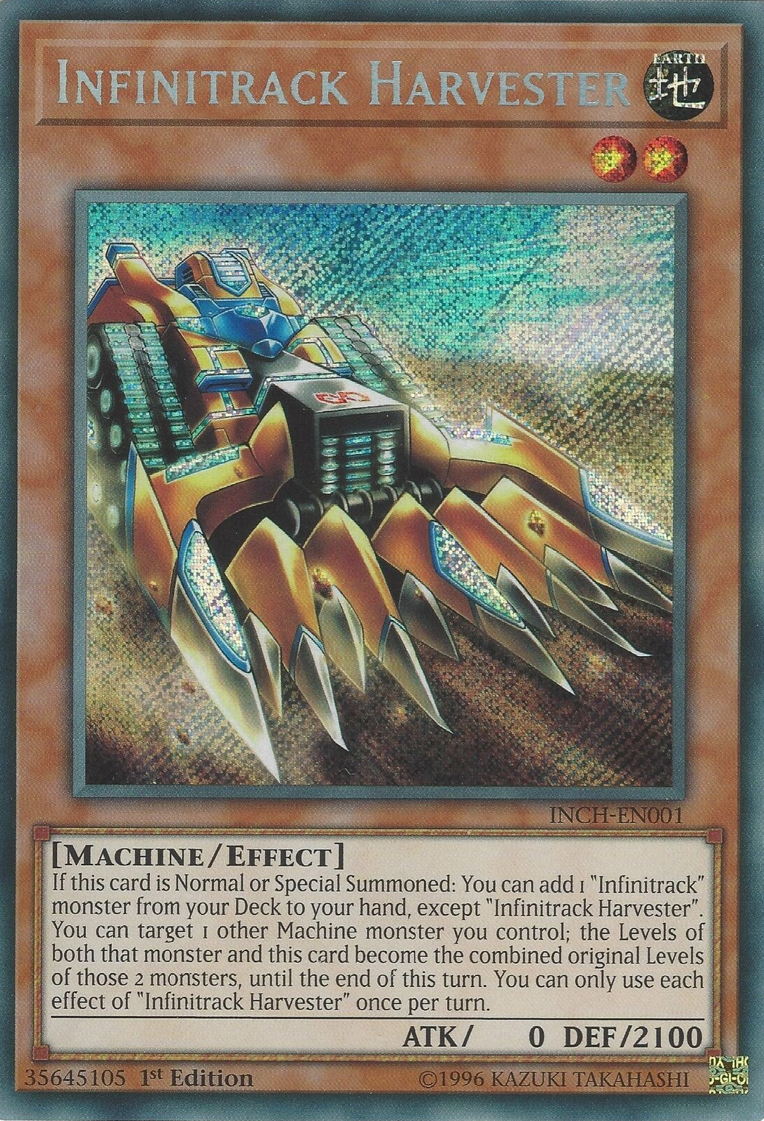 Infinitrack Harvester [INCH-EN001] Secret Rare | Odin's Place