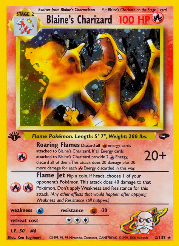 Blaine's Charizard (2/132) [Gym Challenge 1st Edition] | Odin's Place