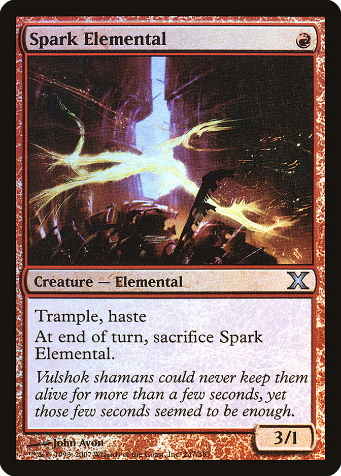 Spark Elemental (Premium Foil) [Tenth Edition] | Odin's Place