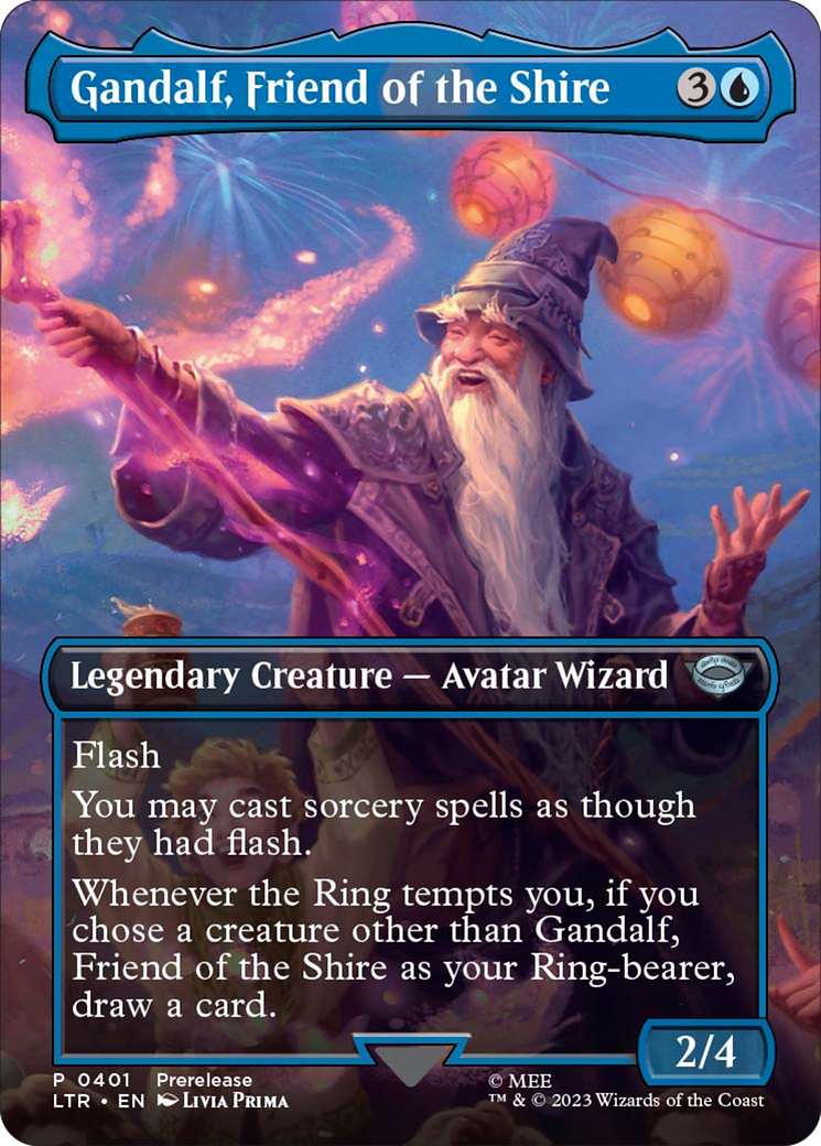 Gandalf, Friend of the Shire (Borderless Alternate Art) [The Lord of the Rings: Tales of Middle-Earth] | Odin's Place