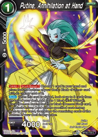 Putine, Annihilation at Hand (BT16-118) [Realm of the Gods] | Odin's Place