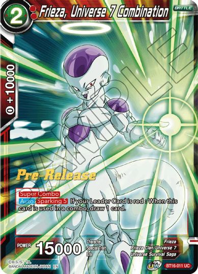 Frieza, Universe 7 Combination (BT16-011) [Realm of the Gods Prerelease Promos] | Odin's Place