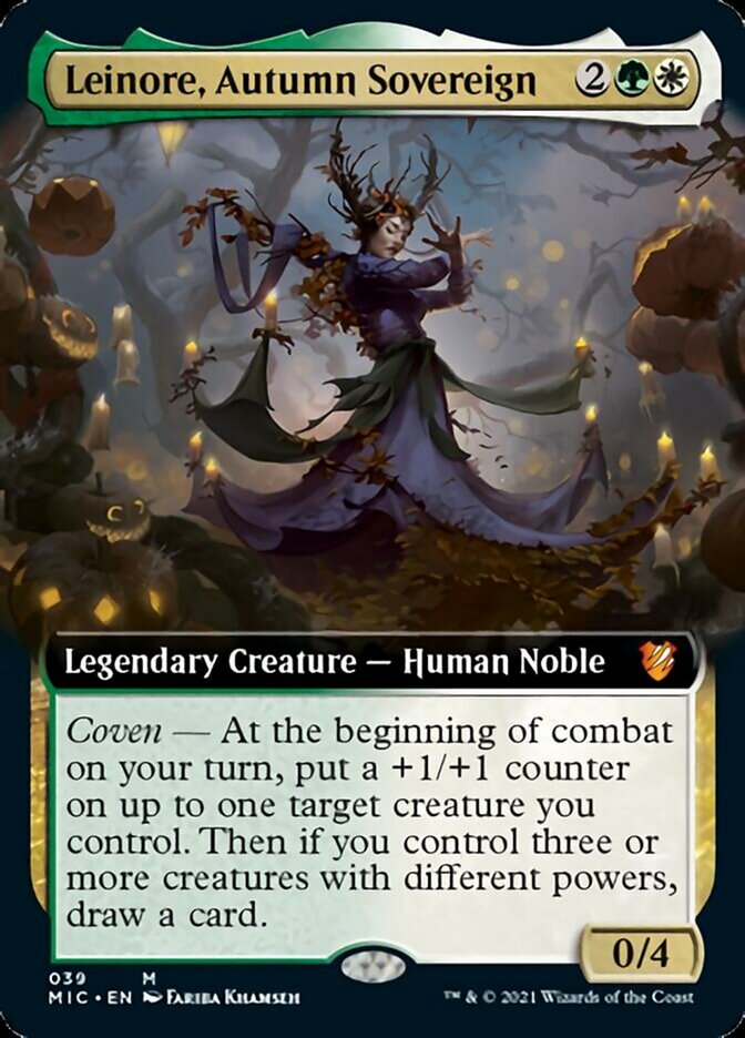 Leinore, Autumn Sovereign (Extended Art) [Innistrad: Midnight Hunt Commander] | Odin's Place