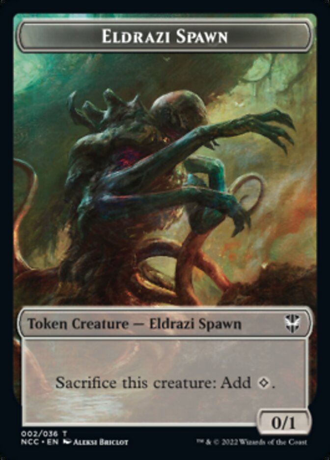 Eldrazi Spawn // Human Double-Sided Token [Streets of New Capenna Commander Tokens] | Odin's Place