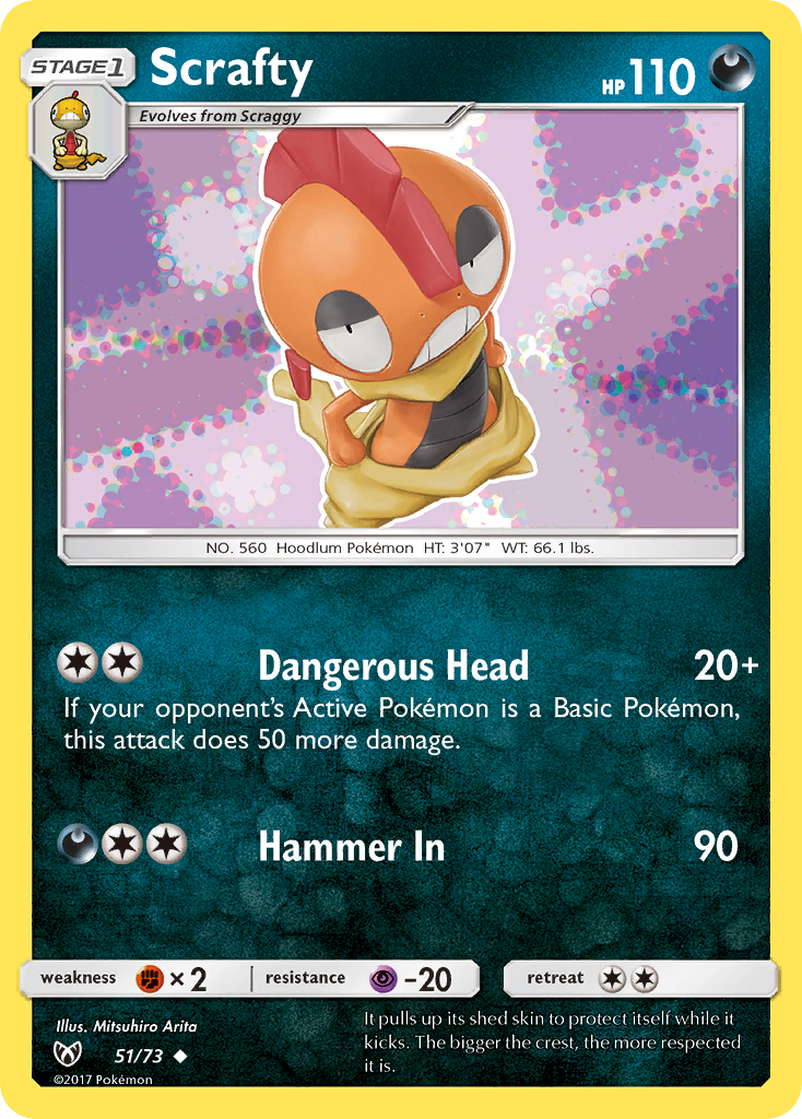 Scrafty (51/73) [Sun & Moon: Shining Legends] | Odin's Place
