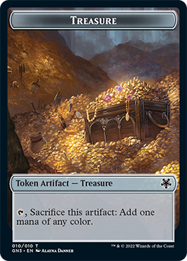 Zombie // Treasure Double-Sided Token [Game Night: Free-for-All Tokens] | Odin's Place