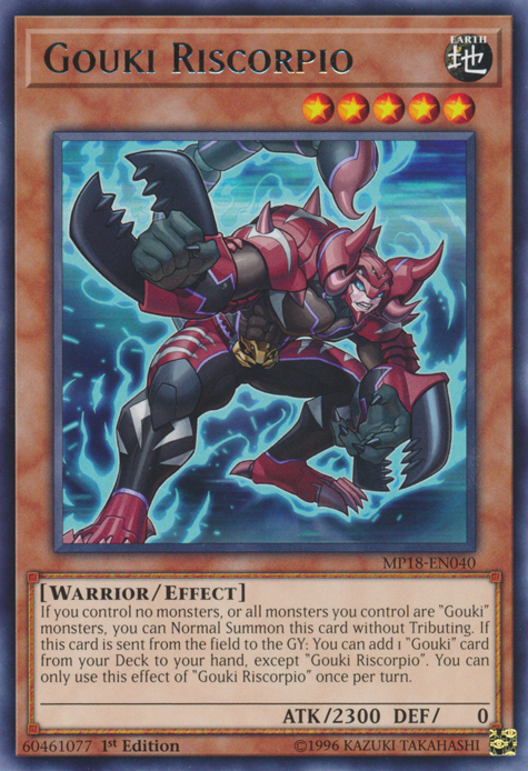 Gouki Riscorpio [MP18-EN040] Rare | Odin's Place