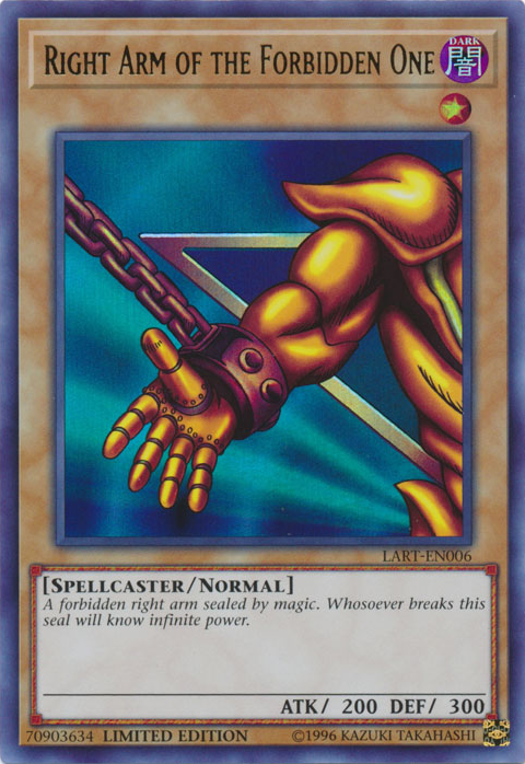 Right Arm of the Forbidden One [LART-EN006] Ultra Rare | Odin's Place