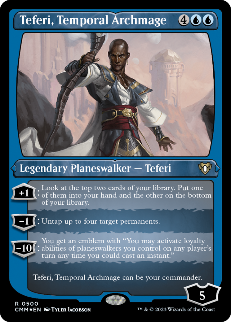 Teferi, Temporal Archmage (Foil Etched) [Commander Masters] | Odin's Place