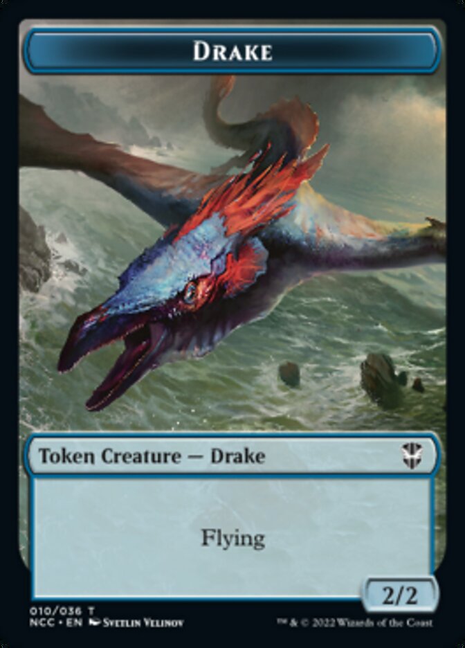 Zombie // Drake Double-Sided Token [Streets of New Capenna Commander Tokens] | Odin's Place
