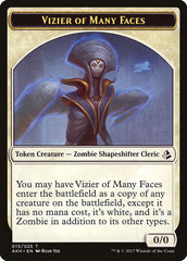 Vizier of Many Faces // Zombie Double-Sided Token [Amonkhet Tokens] | Odin's Place