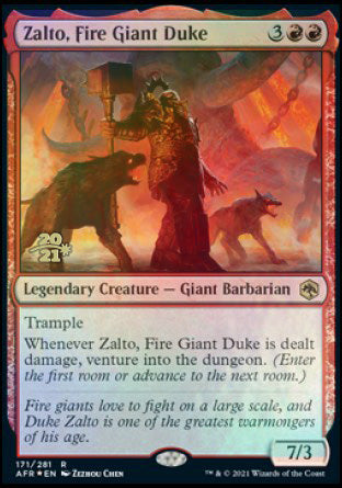Zalto, Fire Giant Duke [Dungeons & Dragons: Adventures in the Forgotten Realms Prerelease Promos] | Odin's Place