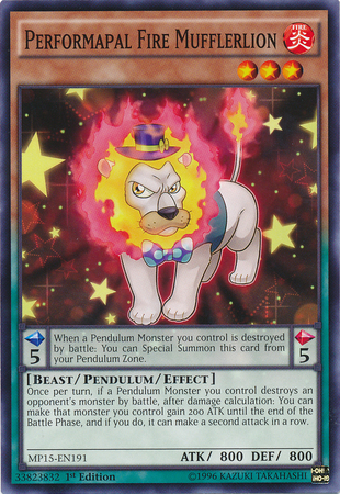 Performapal Fire Mufflerlion [MP15-EN191] Common | Odin's Place