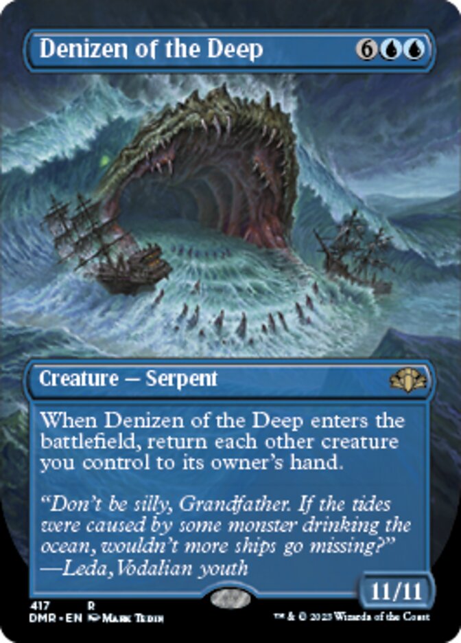Denizen of the Deep (Borderless Alternate Art) [Dominaria Remastered] | Odin's Place