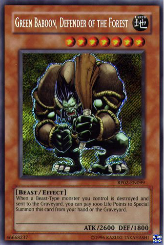 Green Baboon, Defender of the Forest [RP02-EN099] Secret Rare | Odin's Place