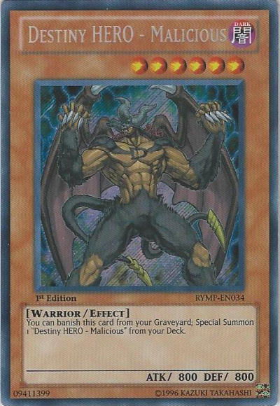 Destiny HERO - Malicious [RYMP-EN034] Secret Rare | Odin's Place