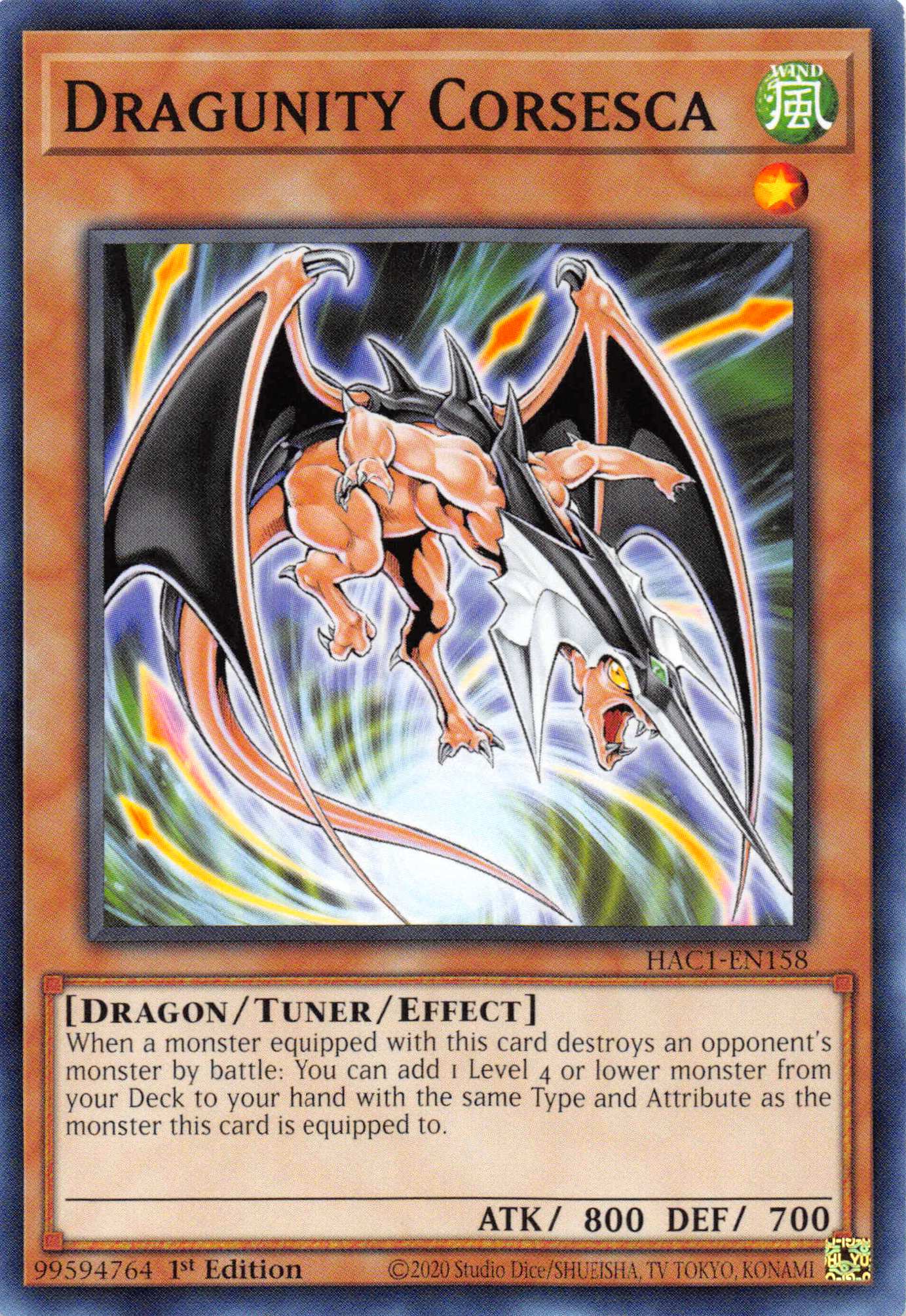 Dragunity Corsesca [HAC1-EN158] Common | Odin's Place