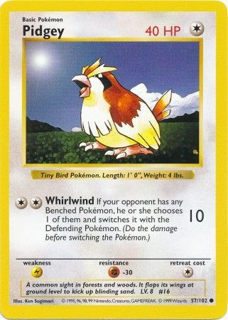 Pidgey (57/102) [Base Set Shadowless Unlimited] | Odin's Place