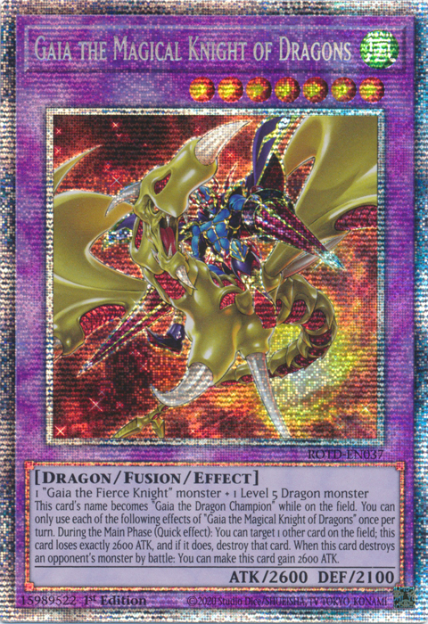 Gaia the Magical Knight of Dragons [ROTD-EN037] Starlight Rare | Odin's Place