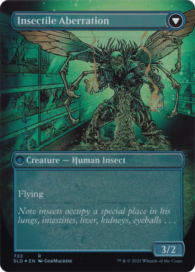 Delver of Secrets // Insectile Aberration (Borderless) [Secret Lair: From Cute to Brute] | Odin's Place