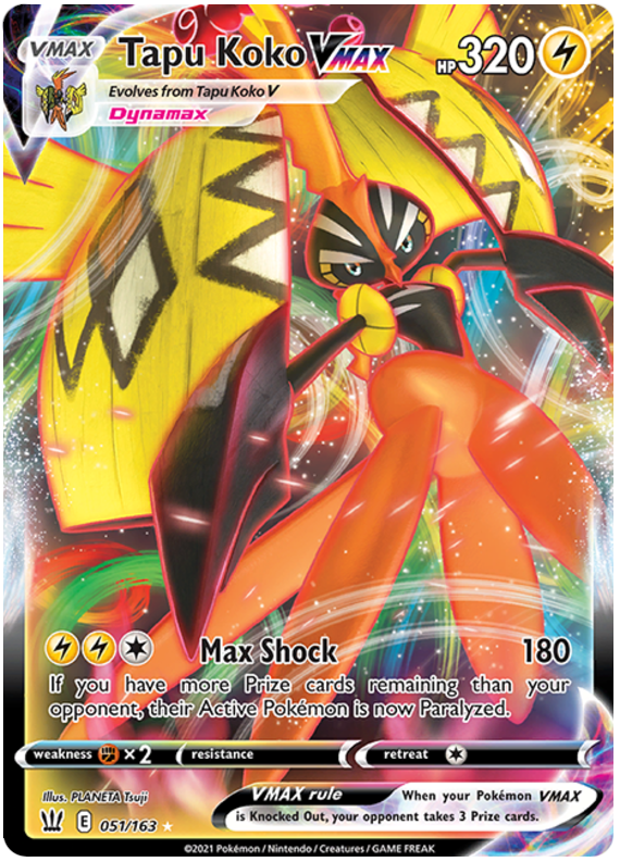 Tapu Koko VMAX (051/163) [Sword & Shield: Battle Styles] | Odin's Place