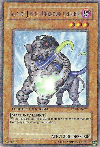 Ally of Justice Unknown Crusher [DT01-EN079] Rare | Odin's Place