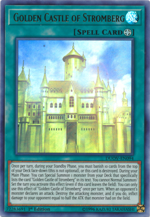 Golden Castle of Stromberg [DUOV-EN094] Ultra Rare | Odin's Place